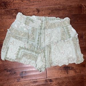 Green and White Alter’d State Shorts